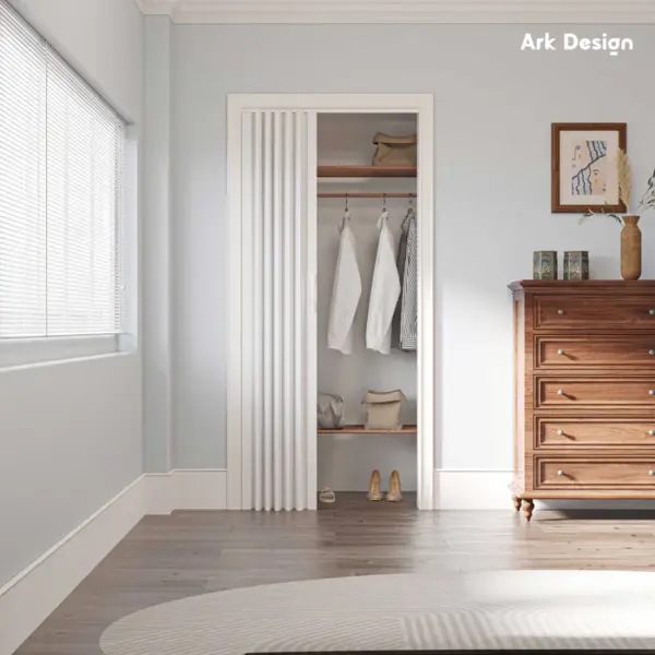Ark Dual Layer Frosted Glass Accordion Door